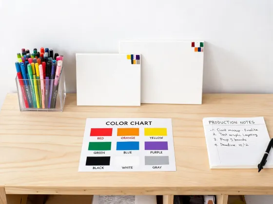Design workshop using acrylic markers